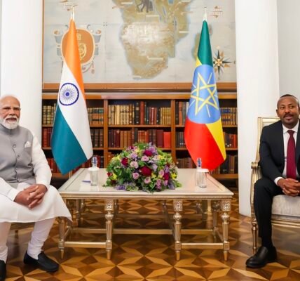 इथियोपिया के प्रधानमंत्री अबी अहमद और प्रधानमंत्री नरेंद्र मोदी ने द्विपक्षीय बातचीत की।