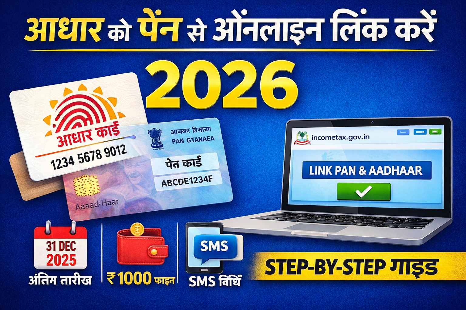 Aadhaar को PAN से ऑनलाइन कैसे लिंक करें: 2026 के लिए एक पूरी स्टेप-बाय-स्टेप गाइड