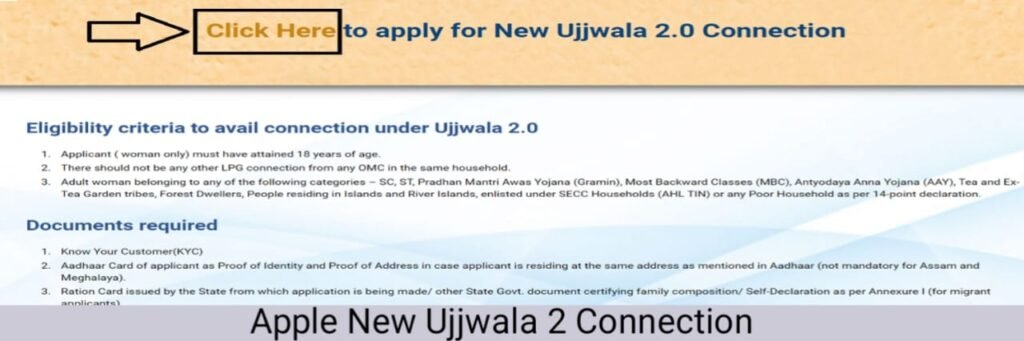 प्रधानमंत्री उज्ज्वला योजना 2.0 का ऑनलाइन आवेदन 2026