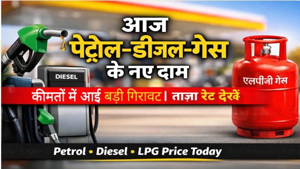 Petrol Diesel LPG Gas Price Today: आज पेट्रोल, डीज़ल और गैस सिलेंडर के दामों में हुआ अधिक गिरावट नए रेट देखें