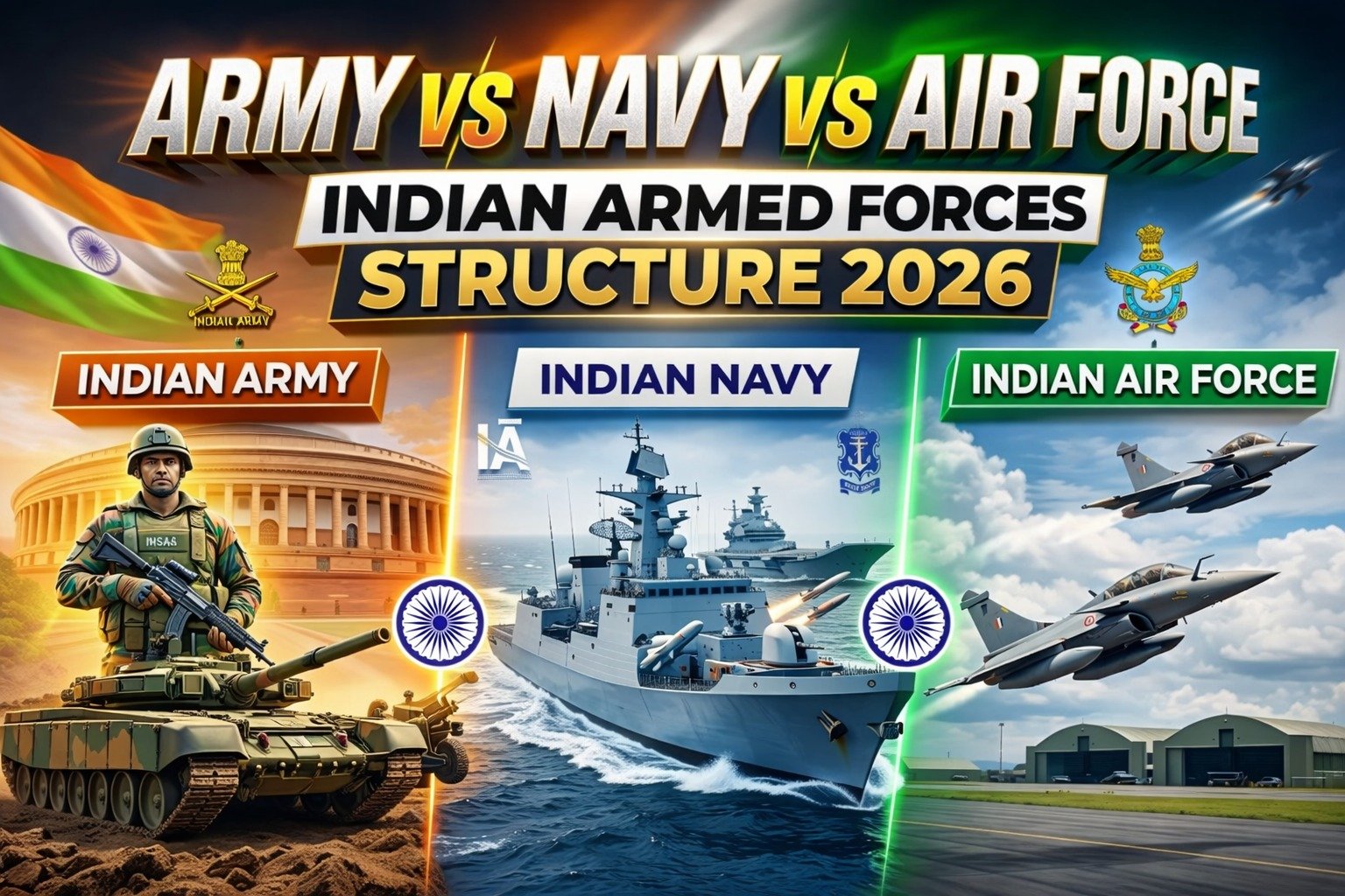 Indian Armed Forces structure in Hindi 2026