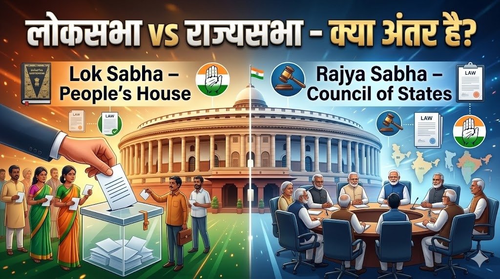lok sabha aur rajya sabha me antar kya hai