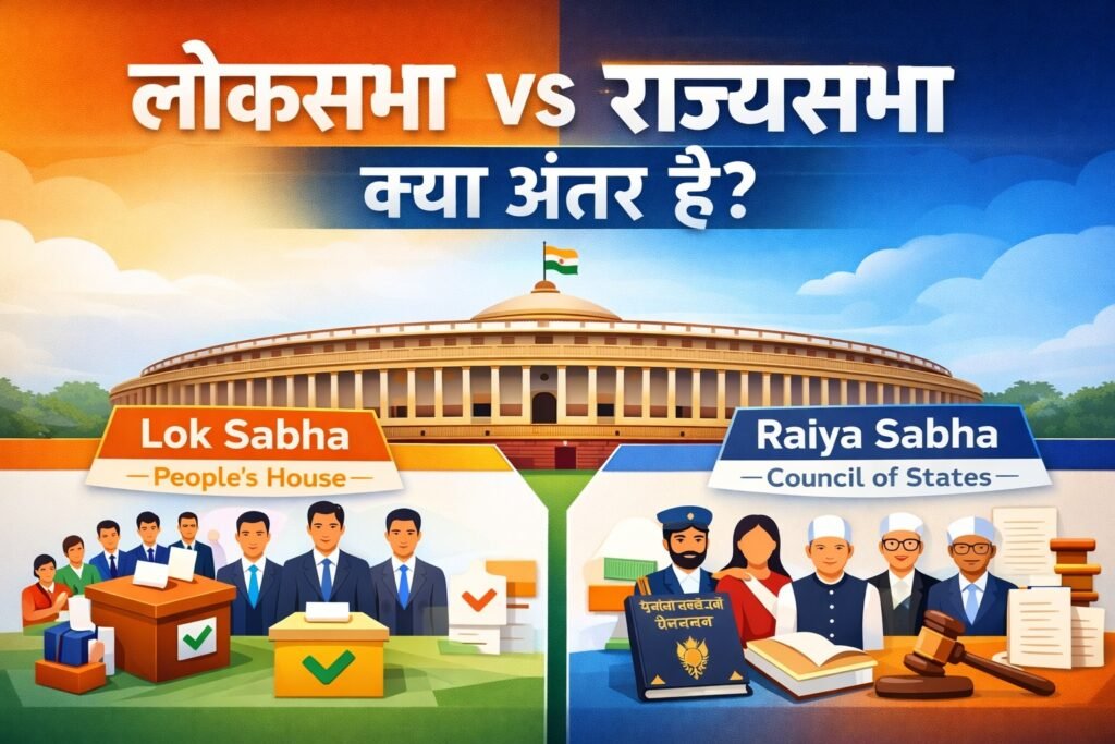 lok sabha aur rajya sabha me antar kya hai
