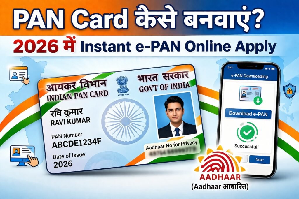 PAN Card कैसे बनवाएं? 2026 में Online Apply का पूरा तरीका