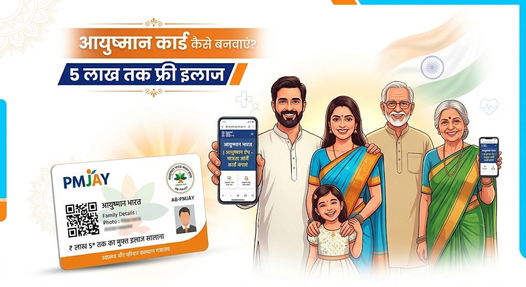 Ayushman Card कैसे बनवाएं? 2026 में ऑनलाइन अप्लाई और डाउनलोड करें | PMJAY