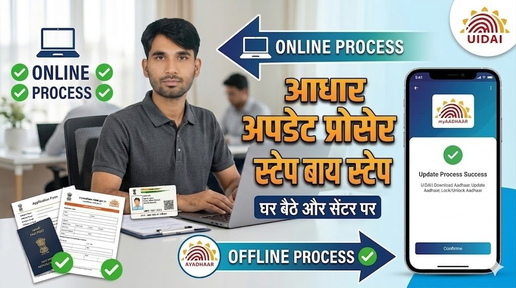 Aadhaar Card Update Kaise Karen 2026 | Online और Offline पूरी प्रक्रिया स्टेप बाय स्टेप