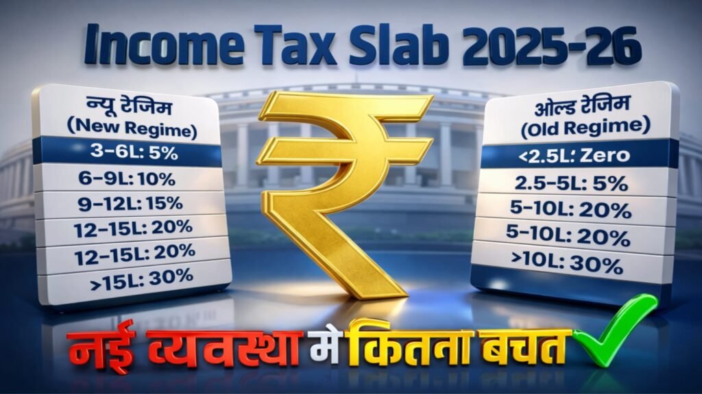 Income Tax Slab 2025-26 Explained – पूरी जानकारी हिंदी में