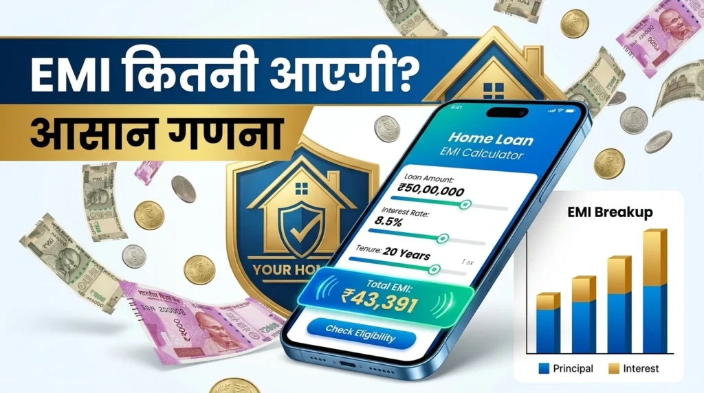 Home Loan EMI Calculator Kaise Kare 2026: अपनी मासिक EMI आसानी से कैलकुलेट करें और स्मार्ट फैसला लें