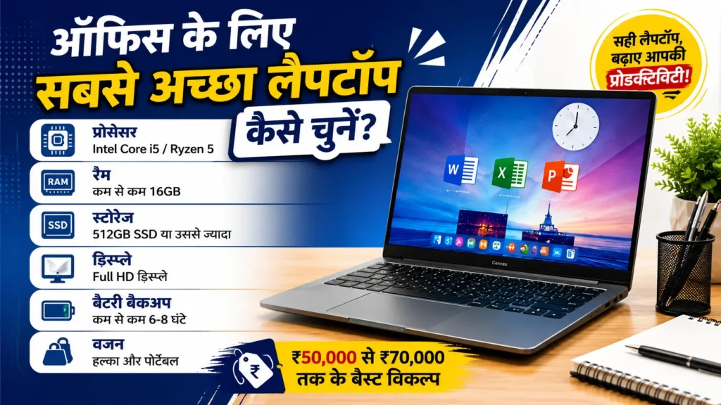 Best Laptops for Office Work 2026: ऑफिस के लिए 10 सबसे बेहतरीन लैपटॉप