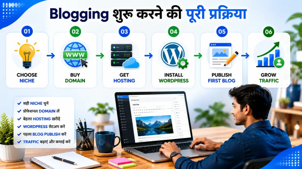 Blogging for Beginners: 2026 में ब्लॉगिंग कैसे शुरू करें?