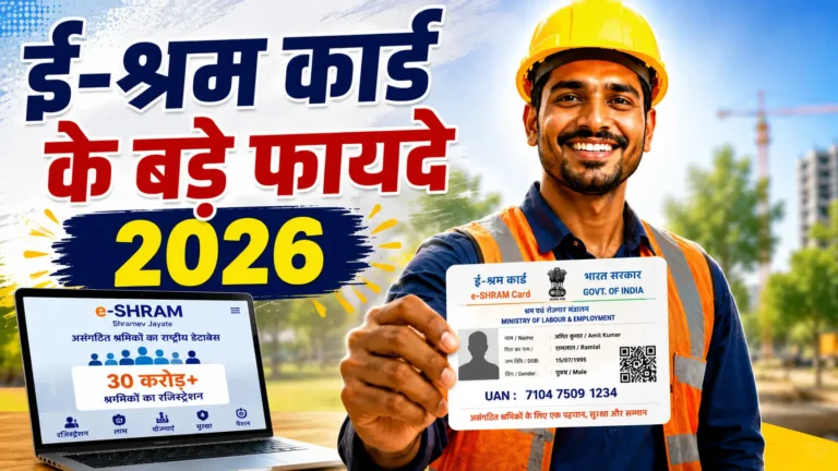 e-Shram Card Benefits 2026: ई-श्रम कार्ड के फायदे, पात्रता और रजिस्ट्रेशन