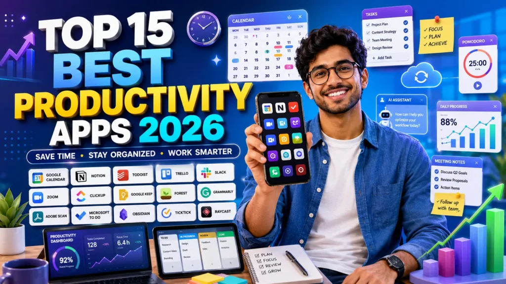 Top 15 Best Productivity Apps जो आपका समय बचाएं