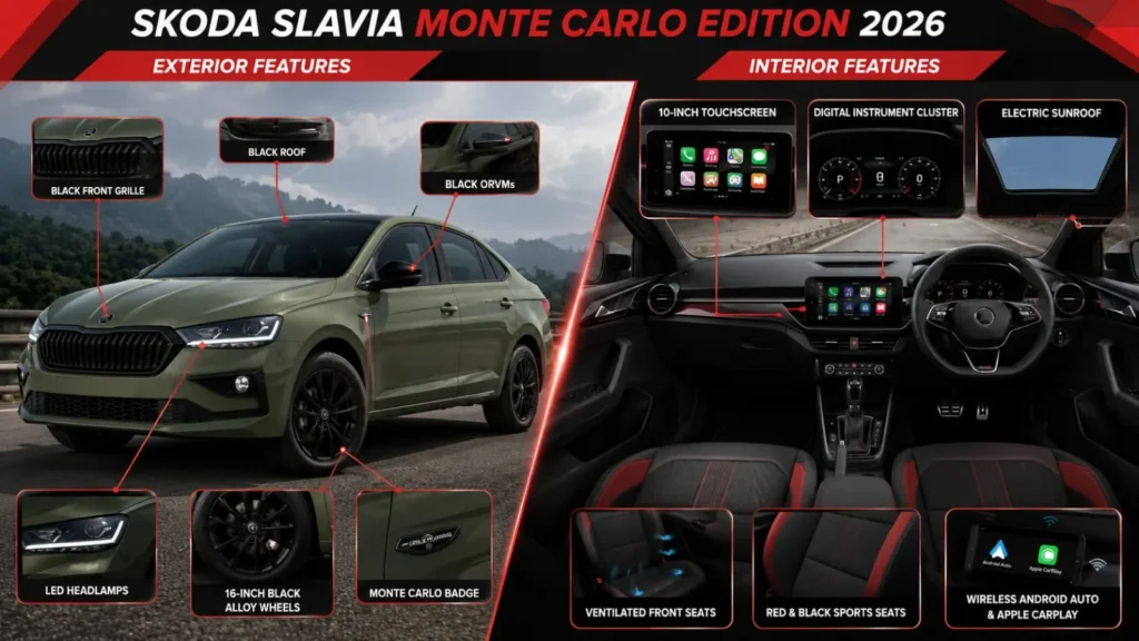 Skoda Slavia Monte Carlo Edition 2026: कीमत, फीचर्स और पूरी रिव्यू