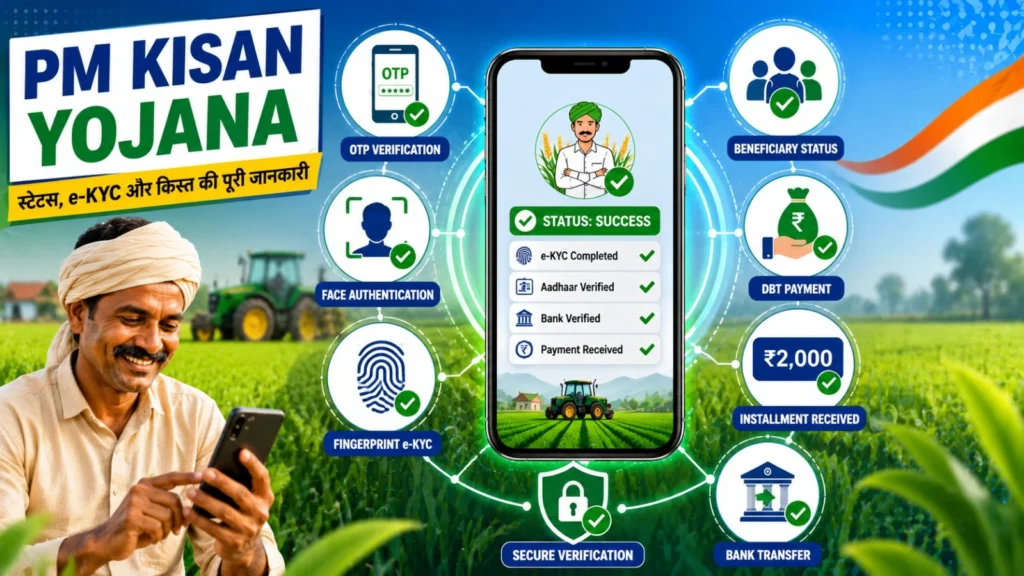 PM Kisan Yojana गाइड 2026: आवेदन, पात्रता, स्टेटस