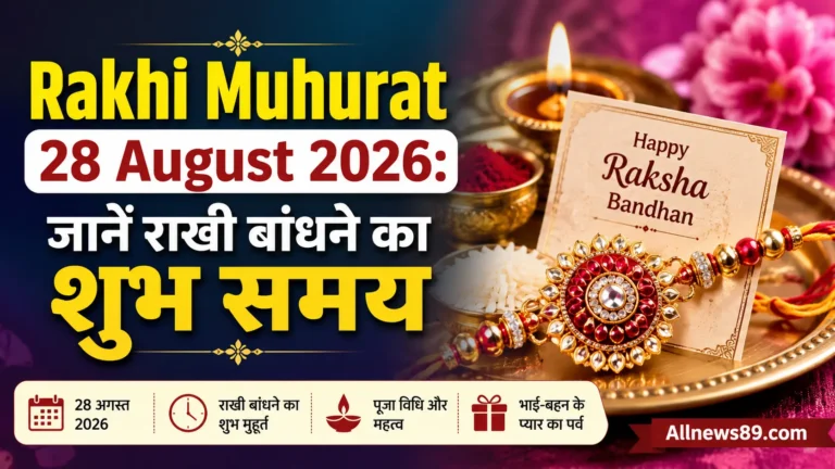 Rakhi Muhurat 28 August 2026: जानें राखी बांधने का शुभ समय