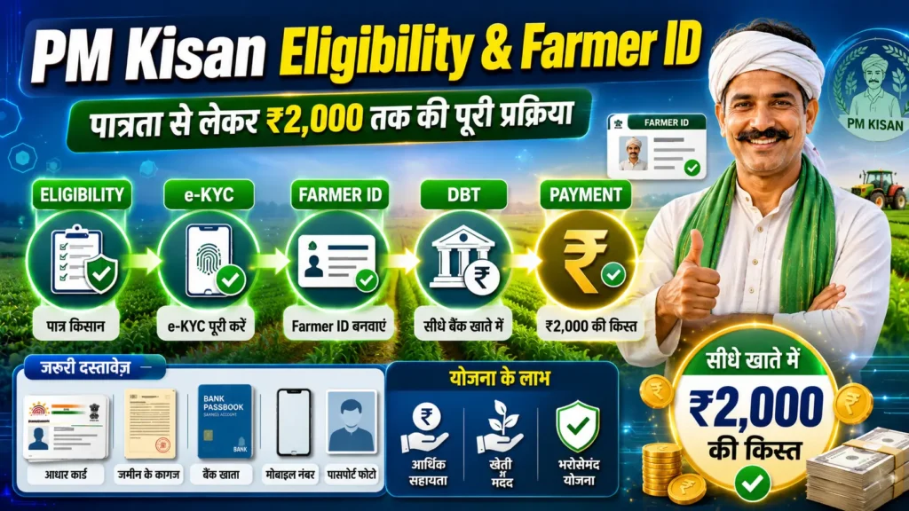 PM Kisan 2026: 23वीं किस्त जारी, स्टेटस चेक, e-KYC और पात्रता की पूरी जानकारी