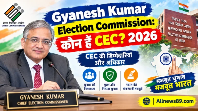 Gyanesh Kumar Election Commission: कौन हैं CEC? 2026