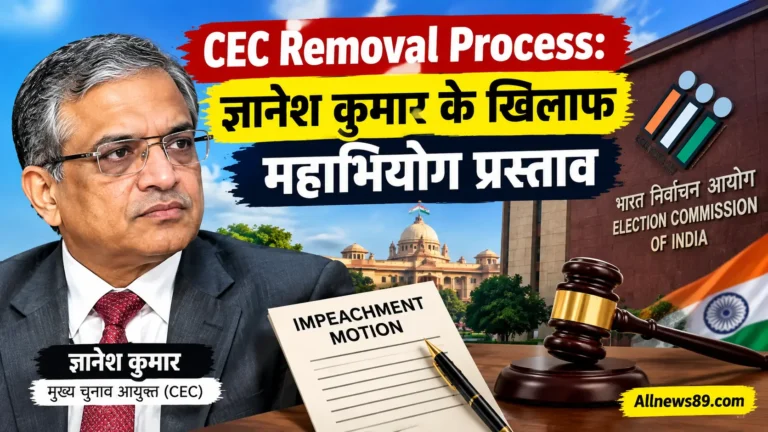 CEC Removal Process: ज्ञानेश कुमार के खिलाफ महाभियोग प्रस्ताव