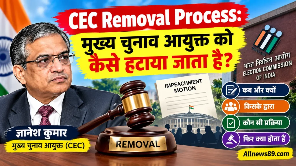 CEC Removal Process: ज्ञानेश कुमार के खिलाफ महाभियोग प्रस्ताव